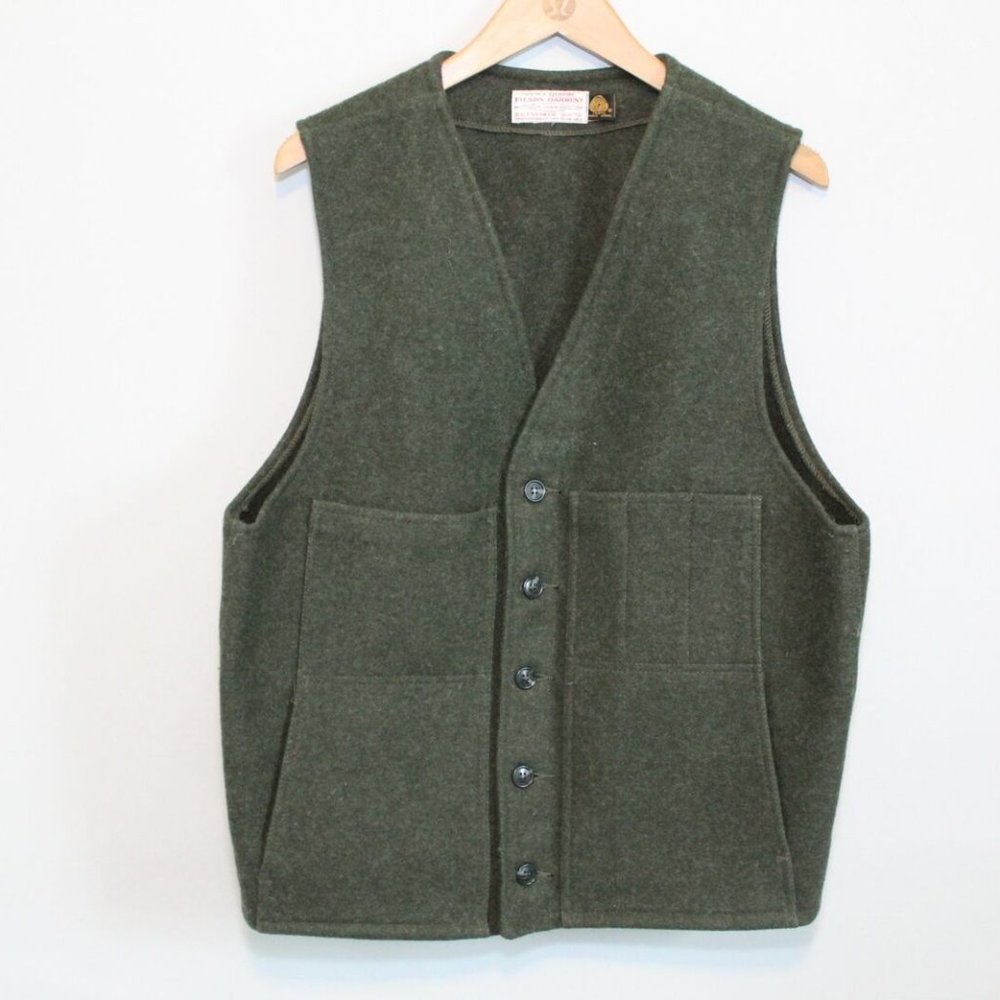 Filson Garment Mackinaw Button Front Vest H11185 - Picture 2 of 11